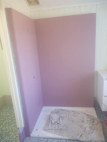 Membrane sealed into the corners and bench