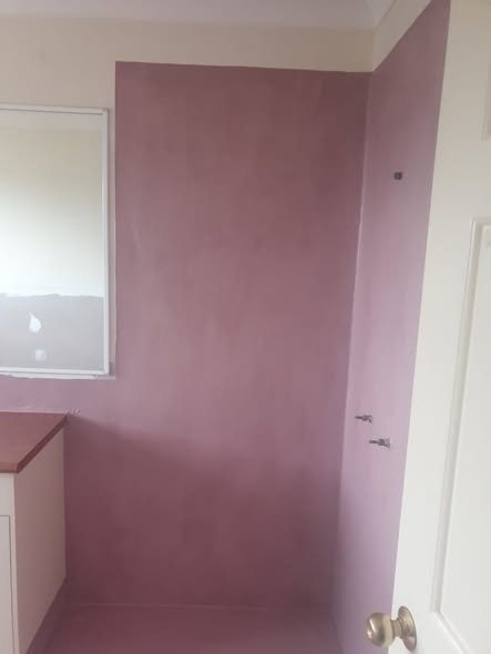 Wall coated with waterproof membrane