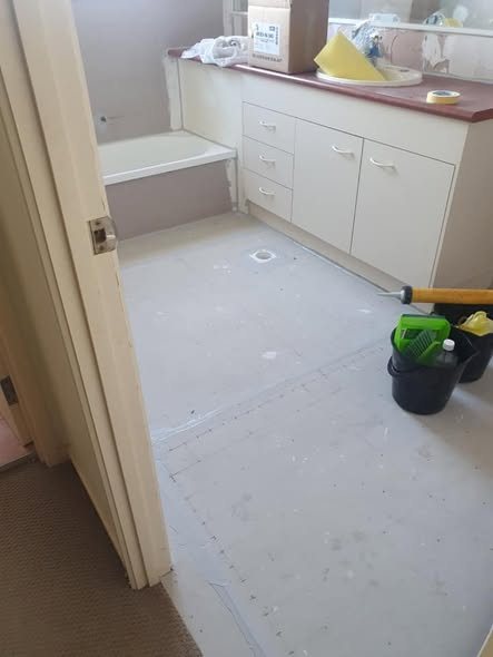Wet-area stripped back for remedial waterproofing